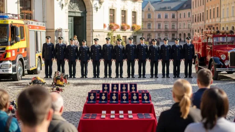 Den hasičů v Olomouci: ocenění statečnosti a nástup 24 nových členů HZS kraje