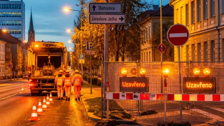 Denisova v Olomouci bude od pátku večer znovu průjezdná, práce na Jaroslava Ježka pokračují v úplných uzávěrkách