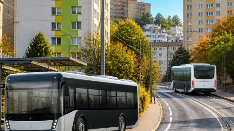 Do kopců Děčína vjíždějí první elektrobusy, dopravní podnik testuje 12metrové vozy
