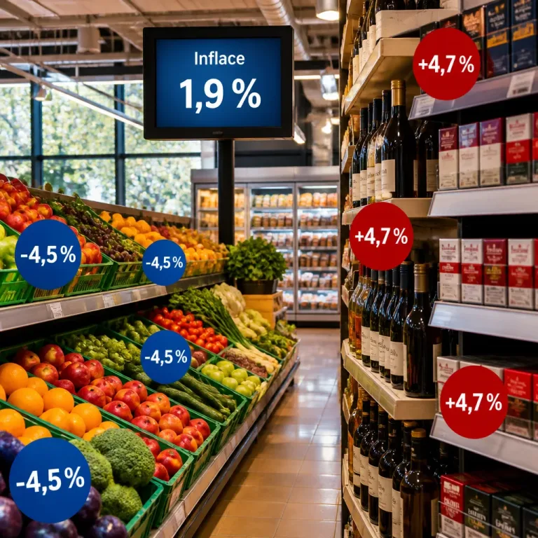 Inflace v srpnu zrychlila na 1,9 procenta, potraviny dál tlačí index dolů