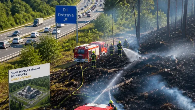 Hasiči na Skalce, nehody na D1 i tvrzení o reaktoru: rušné dopoledne v Moravskoslezsku