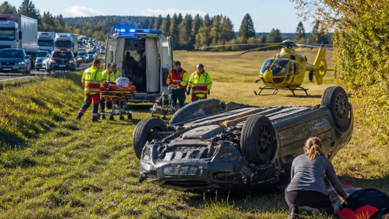 Jediná řidička zastavila u nehody na D1 u Říček. Záchranáři ocenili její zásah