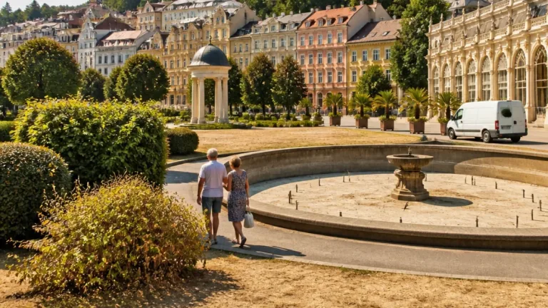Karlovy Vary čelí viditelným dopadům dlouhodobého sucha, ukazují nové snímky