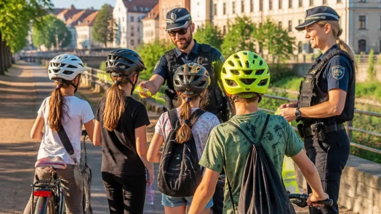 Kontrola v Olomouci: všichni mladí cyklisté měli helmu, hlídky nezjistily přestupky