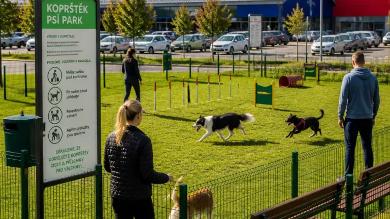 Kopřivnice otevírá psí zónu Koprštěk u Tesca, vznikla z participativního rozpočtu