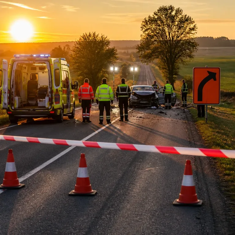 Chodec na silnici č. 21 u Františkových Lázní zemřel po střetu s autem, policie uzavřela silnici