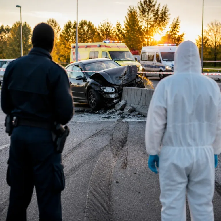Na kruhovém objezdu u Štěnovic zemřel po nárazu do betonové bariéry osmdesátiletý řidič