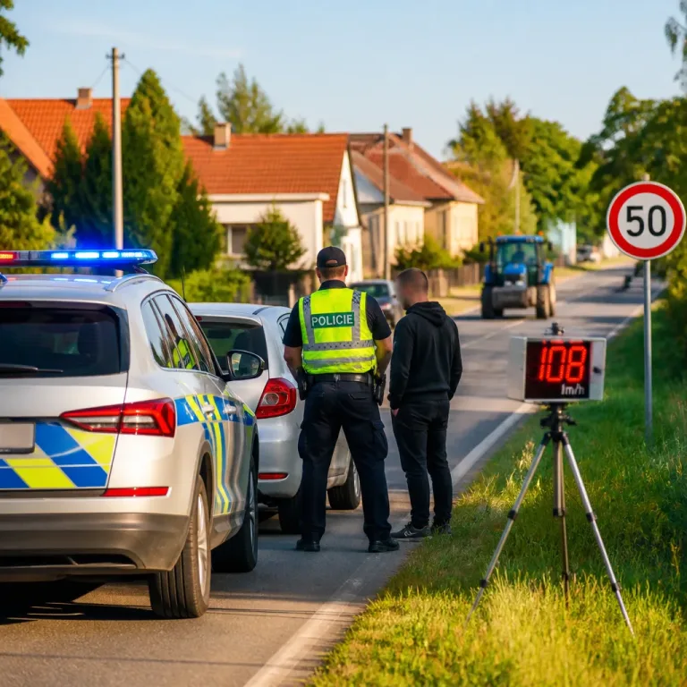 Dvacetiletý řidič v obci jel 108 km/h, policie mu zadržela řidičský průkaz