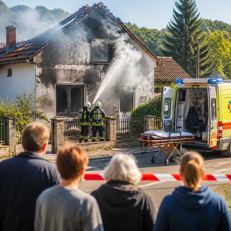Požár rodinného domu na Vyškovsku si vyžádal život ženy, muž převezen do nemocnice