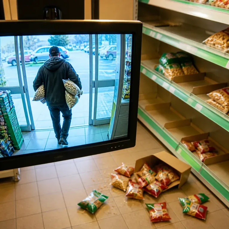 Policie zveřejnila záběry muže, který z prodejny postupně odnesl přes 130 balení oříšků