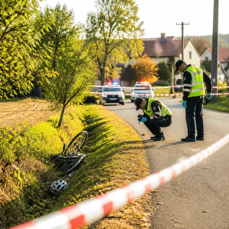 Cyklista u Slavonic při noční havárii zemřel, policie vyloučila zásah třetí osoby