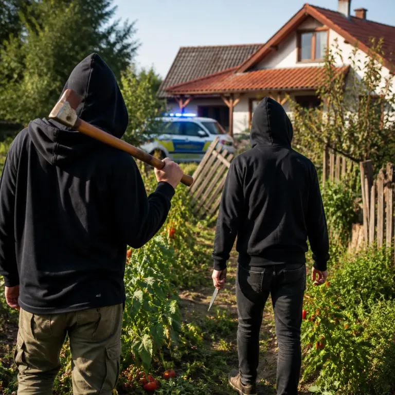 V Brně skončil pokus o krádež zeleniny potyčkou; pachatelé měli sekeru a dům chránil majitel nožem