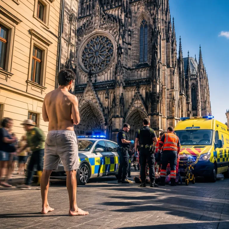Polonahý muž rušil věřící u olomoucké katedrály; test ukázal pervitin