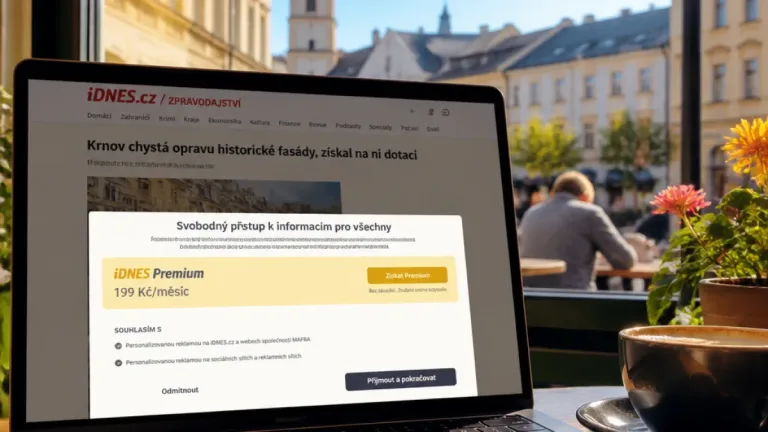 Krnov: iDNES.cz mění způsob zobrazování reklamy, uživatelé mohou přejít na placené Premium