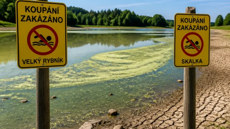 Kvůli dlouhému vedru hygienici zakázali koupání v dalším přírodním koupališti v kraji