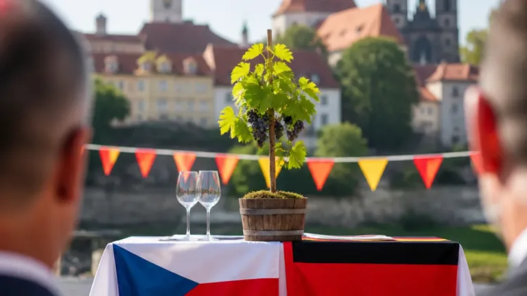 Litoměřice posílily 30letá partnerství s Míšní: vinná sazenice jako symbol tradice