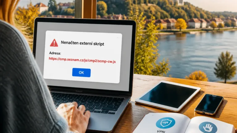 Mělník: co dělat, když se stránka nenačte kvůli souhlasu s personalizací a blokátorům
