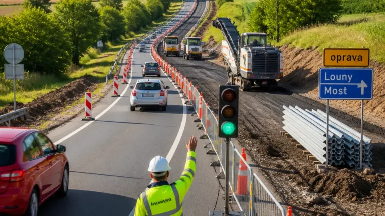 Mezi Mostem a Louny začala oprava I/28, řidiči musí počítat s kyvadlovým provozem