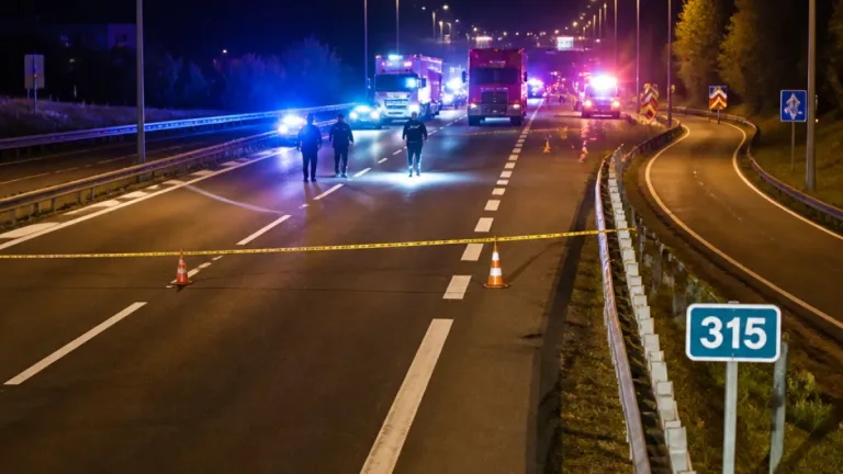 Na D1 u Říkovic zemřel chodec, úsek mezi Hulínem a Říkovicemi byl hodinami uzavřen