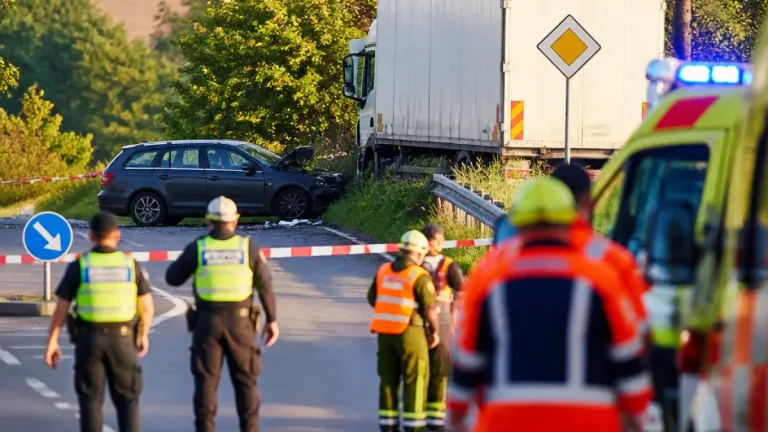 Na I/43 u Voděrad zemřel řidič po střetu osobního a nákladního vozu, silnice byla uzavřena