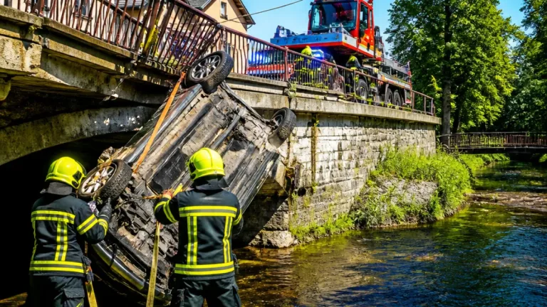 Na Náchodsku se auto převrátilo nad Stěnavou, tři lidé byli zraněni