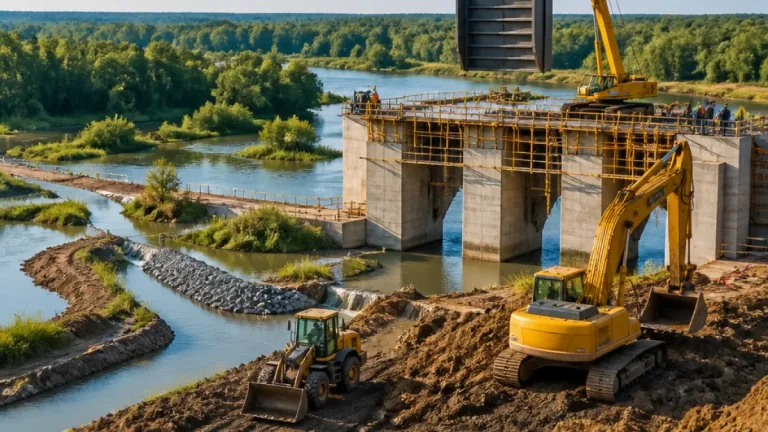 Na Soutoku finišuje největší projekt Lesů ČR, nový jez umožní řízené zaplavování lužních lesů