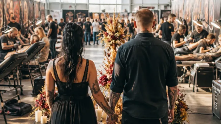 Na Tattoo Expo Haná v Olomouci si řekli ano pořadatel a jeho partnerka, mezi 263 svědky tatéři ze zahraničí