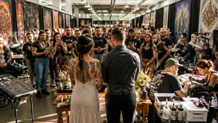 Na Tattoo Expo Haná v Olomouci si řekli ano: svatební obřad doprovázelo bzučení tetovacích jehel