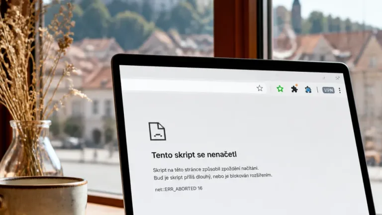 Náchod: Co dělat, když se webová stránka nenačte kvůli blokování skriptů