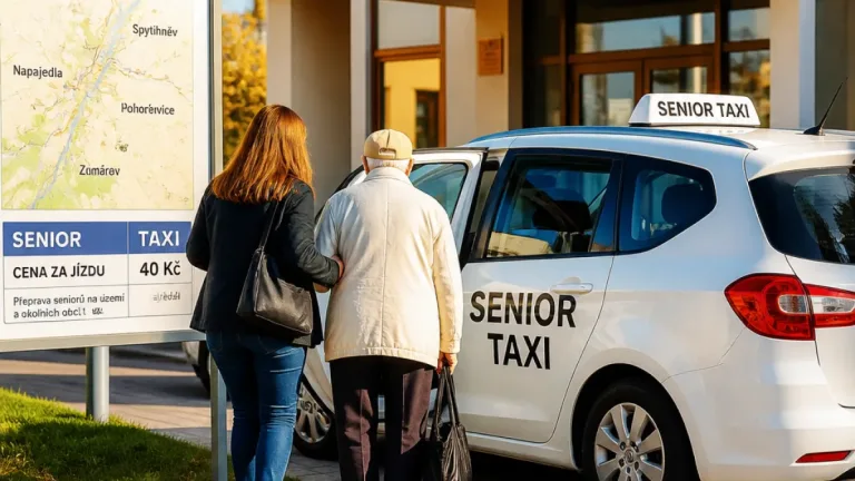 Napajedla spouštějí od září seniorskou taxislužbu za 40 korun za jízdu