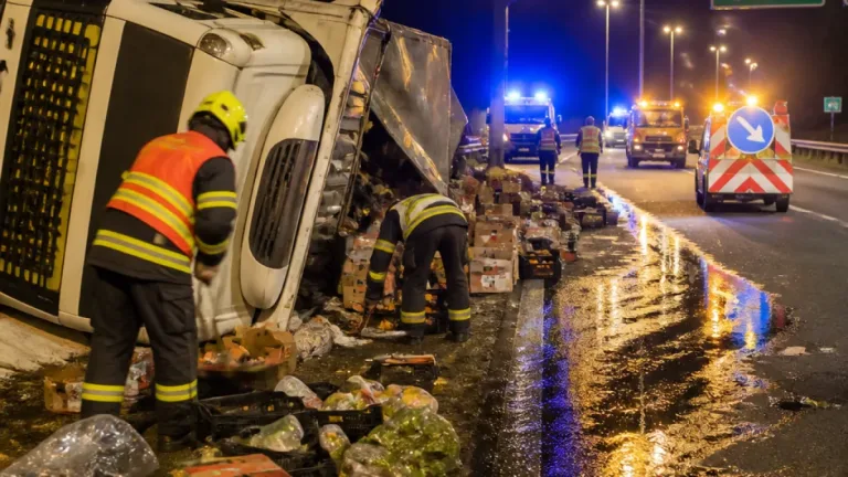 Nehoda na D7 u Netovic uzavírá úsek, tranzitní doprava vede přes Slaný