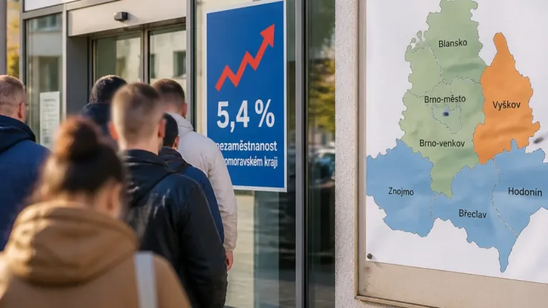 Nezaměstnanost v Jihomoravském kraji v červenci stoupla na 45 128 osob, výrazněji u žen
