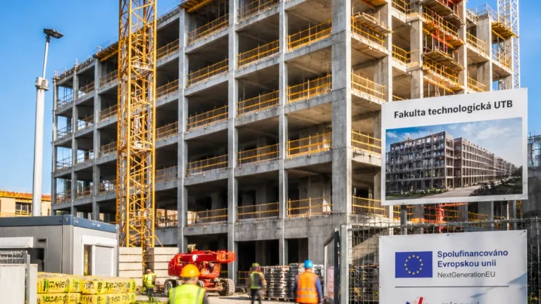 Nová budova Fakulty technologické UTB ve Zlíně vstupuje do závěrečné fáze, výuka začne v akademickém roce 2027/28