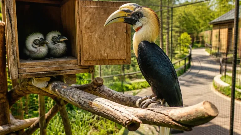 Olomoucká zoo slaví: po osmi letech se vylíhla dvě mláďata zoborožce šedolícího