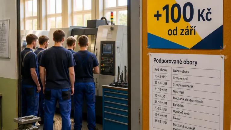 Olomoucký kraj poprvé zvýší stipendia pro učně a maturanty o 100 korun měsíčně