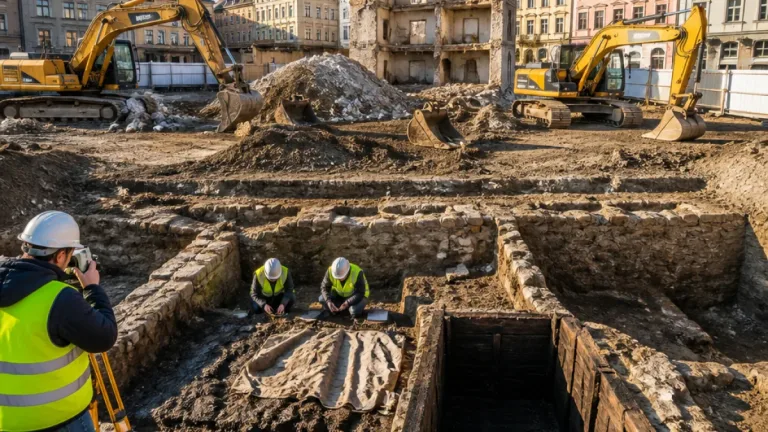 Opava: demolice Slezanky pokračuje, archeologové odkrývají sklepy ze 16.–17. století