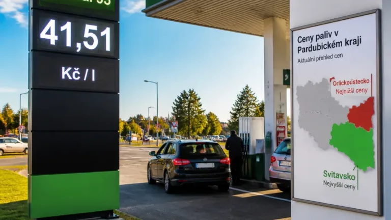 Paliva v Pardubickém kraji zlevnila; litr benzinu je nyní kolem 41,5 Kč