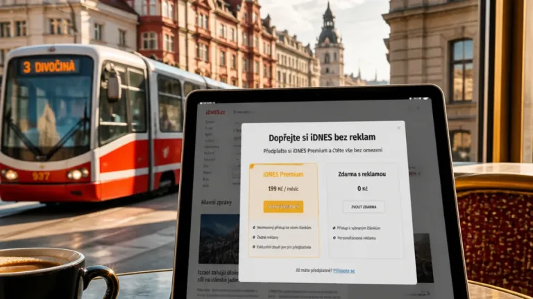 Pardubice: iDNES nabízí odstranění reklam za 199 Kč, cílená reklama zůstává alternativou