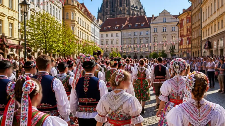 Pestrobarevný hodový průvod rozzářil Brno, do ulic vyšlo přes 250 krojovaných