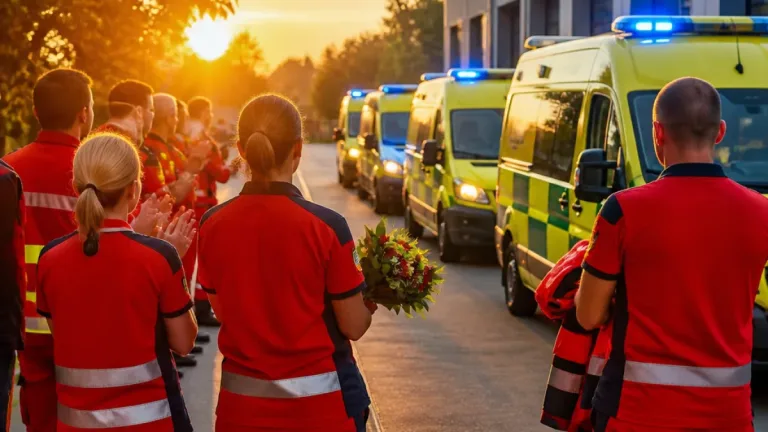 Po 27 letech odjíždí záchranná služba: kolegové překvapili veterána „falešným“ výjezdem