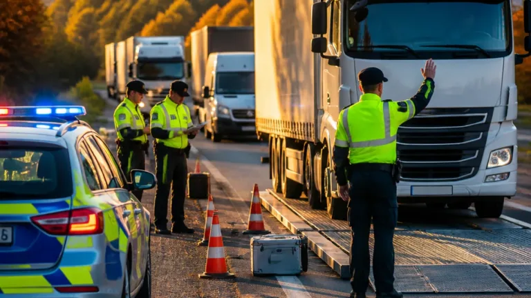 Policie na D1 zkontrolovala kamiony a dodávky, odhalila řidičku tahače s více než 2,4 promile