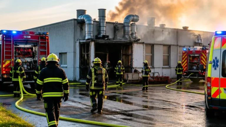 Požár lakovny v Hradci Králové lokalizovali hasiči do jedné hodiny, dvě osoby nadýchaly zplodin