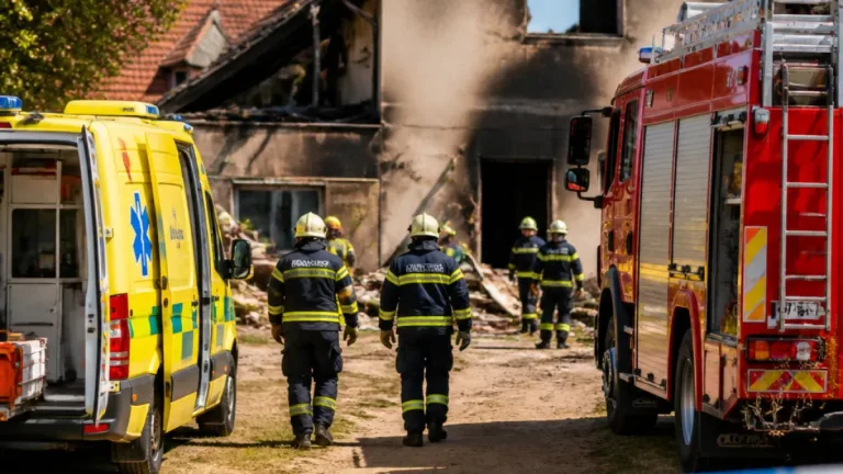 Požár rodinného domu v Hruškách na Brněnsku si vyžádal život ženy, muž skončil v nemocnici