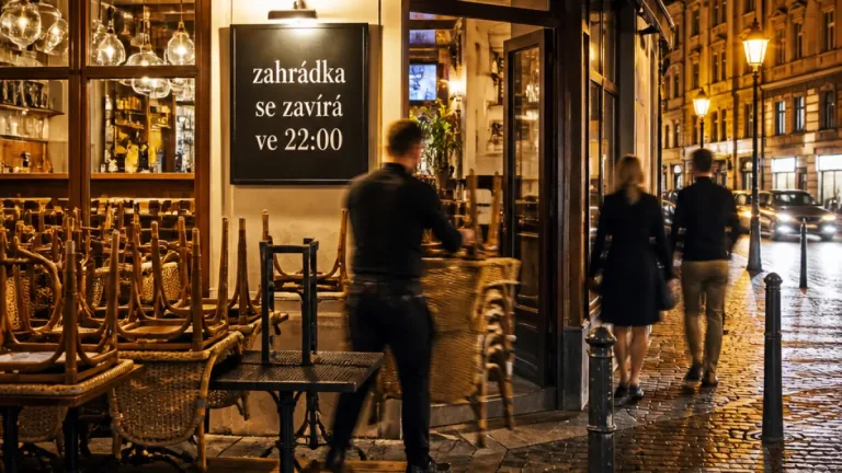 Praha omezuje posezení na zahrádkách po 22. hodině, hosté v parných večerech odcházejí dovnitř
