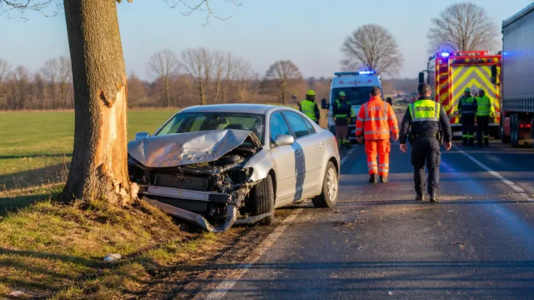 Předjíždění náklaďáku u Knínic skončilo nárazem do stromu, dvě osoby převezeny do nemocnice