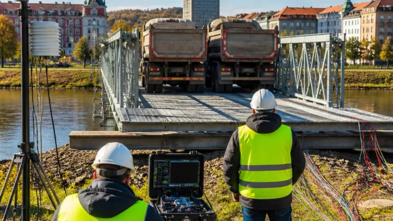 Provizorní most u Kapitána Bartoše prošel zatěžkávací zkouškou, v září obnoví provoz