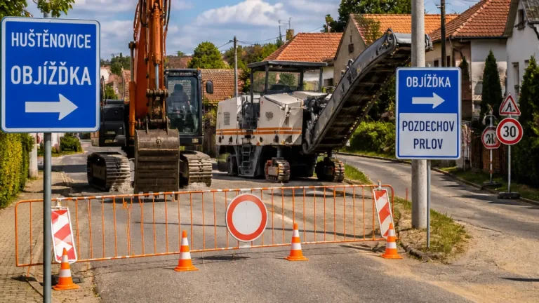 Silničáři uzavřeli průtah Huštěnovicemi, komplikace čekají i na trase Pozděchov–Prlov