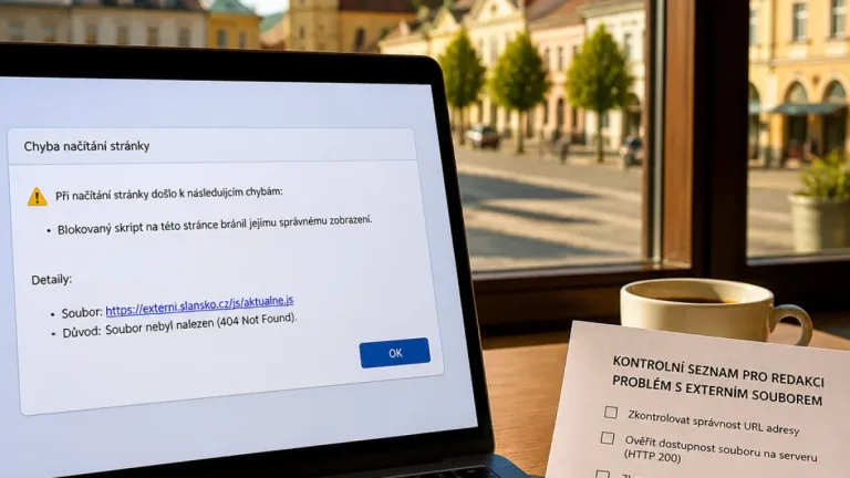 Slaný: Problémy s načítáním zpráv na webech. Co zkontrolovat, pokud stránka hlásí chybu