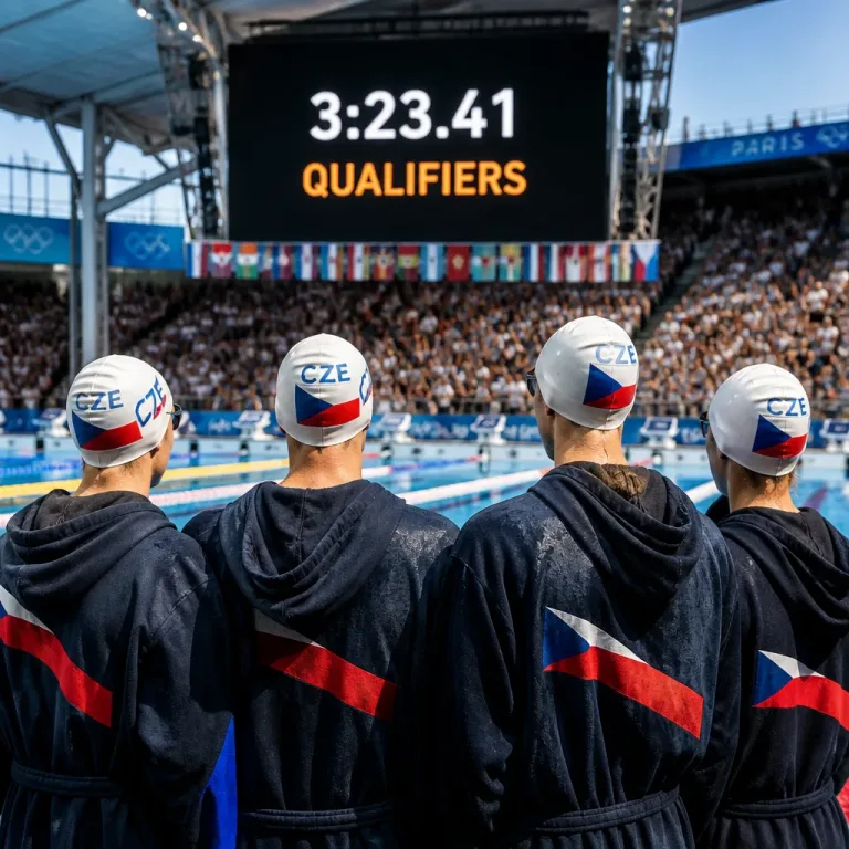 Smíšená štafeta Česka postoupila do finále ME v Paříži nejrychlejším časem 3:23,41