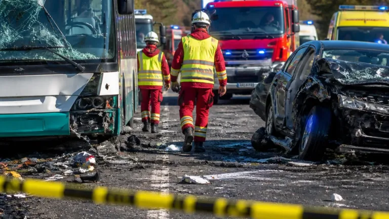 Srážka auta s autobusem u Pětips vyústila v tři mrtvé, na místě zasahovaly všechny složky